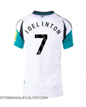 Newcastle United Joelinton #7 Maglia Gara Trasferta Repliche 2024-25 Donna Maniche Corte